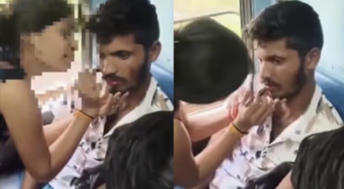 ട്രെയിനിൽ ഉപദ്രവിച്ചയാൾക്ക് യുവതിയുടെ വക ‘മേക്കോവർ’ ; മുഖത്ത് ലിപ്സ്റ്റിക്ക് തേച്ചുവിട്ട് വ്യത്യസ്തമായ പ്രതികാരം ട്രെയിനിൽ ഉപദ്രവിച്ചയാൾക്ക് യുവതിയുടെ വക ‘മേക്കോവർ’ ; മുഖത്ത് ലിപ്സ്റ്റിക്ക് തേച്ചുവിട്ട് വ്യത്യസ്തമായ പ്രതികാരം