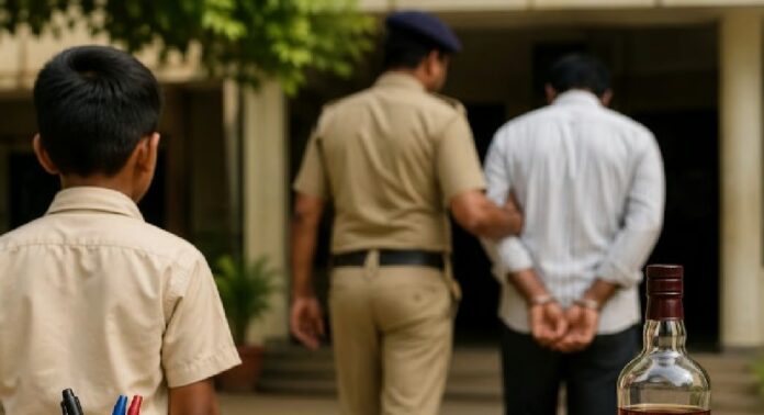 ക്ലാസ് സമയത്ത് വിദ്യാർത്ഥിയെ മദ്യം വാങ്ങാൻ അയച്ചു ; അധ്യാപകൻ അറസ്റ്റിൽ ക്ലാസ് സമയത്ത് വിദ്യാർത്ഥിയെ മദ്യം വാങ്ങാൻ അയച്ചു ; അധ്യാപകൻ അറസ്റ്റിൽ