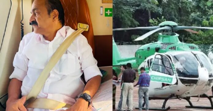 മുഖ്യമന്ത്രി വി.ഡി സതീശന്റെ കൊച്ചിയിലേക്കുള്ള ഹെലികോപ്റ്റർ യാത്രയിൽ ആരോപണവുമായി പ്രതിപക്ഷ നേതാക്കൾ മുഖ്യമന്ത്രി വി.ഡി സതീശന്റെ കൊച്ചിയിലേക്കുള്ള ഹെലികോപ്റ്റർ യാത്രയിൽ ആരോപണവുമായി പ്രതിപക്ഷ നേതാക്കൾ
