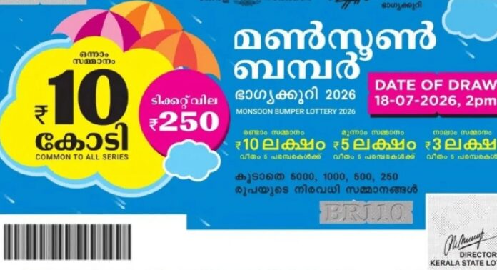 മൺസൂൺ ബമ്പർ BR-110 ലോട്ടറി നറുക്കെടുത്തു മൺസൂൺ ബമ്പർ BR-110 ലോട്ടറി നറുക്കെടുത്തു