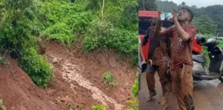 മലപ്പുറം പാണക്കാട് എടായിപ്പാലത്തുണ്ടായ മണ്ണിടിച്ചിലിൽ അടിഞ്ഞുകൂടിയ മണ്ണ് നീക്കം ചെയ്യുന്ന നടപടികൾ ആരംഭിച്ചു