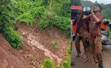 മലപ്പുറം പാണക്കാട് എടായിപ്പാലത്തുണ്ടായ മണ്ണിടിച്ചിലിൽ അടിഞ്ഞുകൂടിയ മണ്ണ് നീക്കം ചെയ്യുന്ന നടപടികൾ ആരംഭിച്ചു
