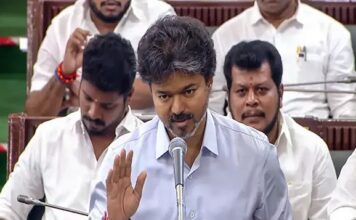 തമിഴ്നാട് നിയമസഭയിലെ മുഖ്യമന്ത്രി സി ജോസഫ് വിജയുടെ പരാമർശത്തെ ചൊല്ലി ഡിഎംകെ പ്രതിഷേധം