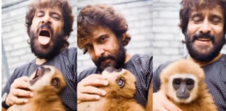 നടൻ വിക്രമിന് വനം വകുപ്പിന്റെ നോട്ടീസ് ; നടപടി സംരക്ഷിത കുരങ്ങിനൊപ്പമുള്ള വീഡിയോയ്ക്ക് പിന്നാലെ