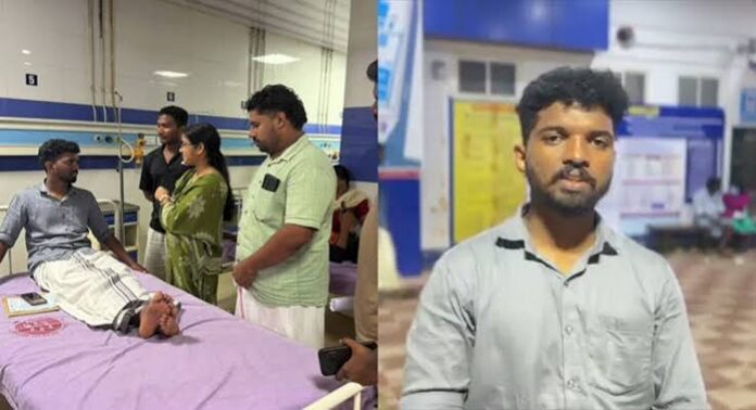 പത്തനംതിട്ട എഐഎസ്എഫ് ജില്ലാ സെക്രട്ടറിക്ക് പോലീസ് മർദനമെന്ന് പരാതി പത്തനംതിട്ട എഐഎസ്എഫ് ജില്ലാ സെക്രട്ടറിക്ക് പോലീസ് മർദനമെന്ന് പരാതി